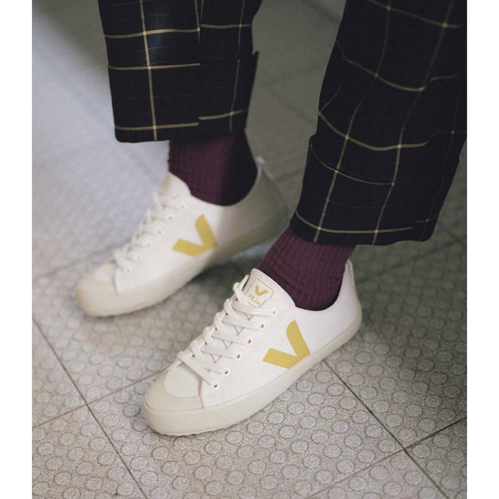 Pantofi Dama Veja NOVA CANVAS White/Yellow | RO 477RVD